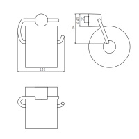 EMCO Rondo2 Держатель т/б без крышки, подвесной, цвет: хром