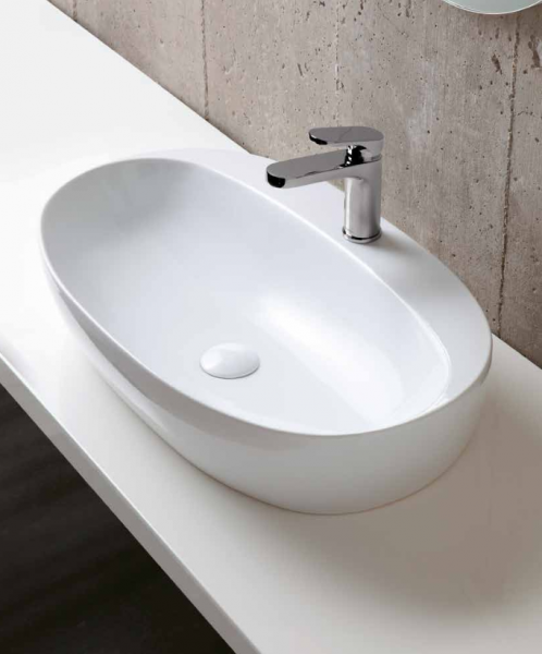 AZZURRA ELEGANCE Раковина 60х42 см, 1 отв., накладная, цвет: белый