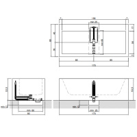 Antonio Lupi Biblio Ванна отдельностоящая (4 стороны) 170х80х53.5см