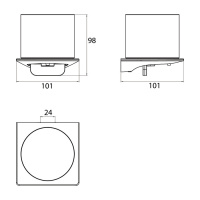 Emco Art Дозатор жидкого мыла, подвесной, цвет: хром/хрусталь