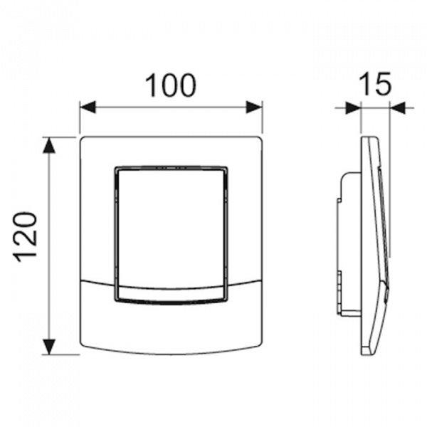 TECEplanus Urinal, Панель смыва для писсуара, цвет: нержавеющая сталь
