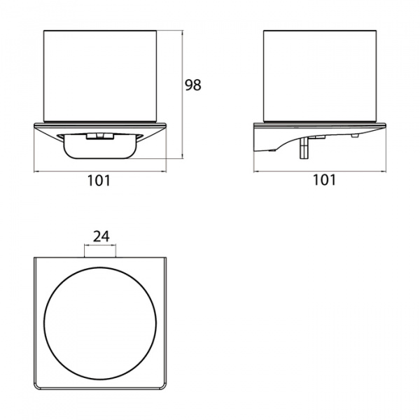 Emco Art Дозатор жидкого мыла, подвесной, цвет: хром/хрусталь