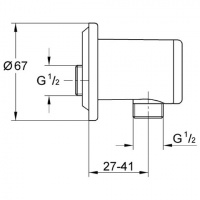 Шланговое подсоединение Grohe 28636000 хром