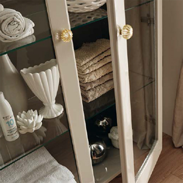 Sbordoni Колонна Fossalto наполная 180х80х36.5см, 2 стекл дверки,  3стекл  полки, ручки 0A, цвет: Taupe