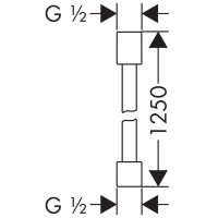 Axor Starck Шланг 1250 мм, цвет: черный матовый