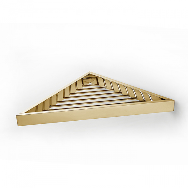 3SC SK Полочка-решетка 36х18хh3см, угловая, цвет: золото 24к. Lucido