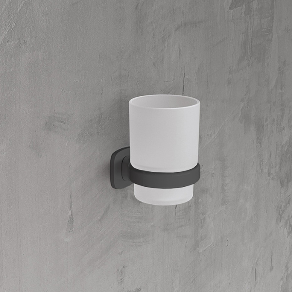 Novellini Giada Стакан, подвесной, цвет: черный матовый