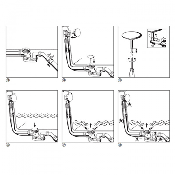 Bette Multiplex Слив-перелив  M5, удлиненный, цвет: белый