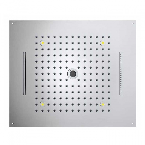 BOSSINI DREAM/4 Верхний душ 570 x 470 мм, с 4 LED RGB, 4 режима (дождь, каскад, водопад, моноструя), блок питания/управления, Cromoterapia, цвет: хром