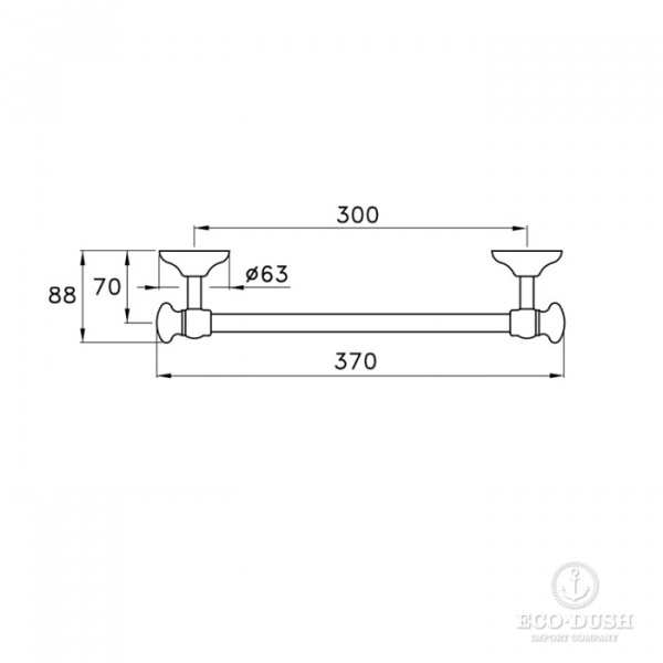 Stella Roma Полотенцедержатель подвесной 30 см 602/30 цвет: хром