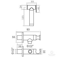 HUBER Lynox Гигиенический душ, нержавеющая сталь
