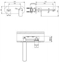 Смеситель для раковины Cezares GLAM-BLI1-01