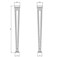 Gessi Eleganza Комплект ножек (2шт.) для установки с раковинами арт. 46814 и 46816, Cristalplant, цвет: белый/RAL