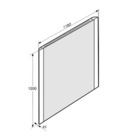 Armani Roca Island Зеркало 118x120см с верхней, нижней и боковой подсветкой, Maxiclean.