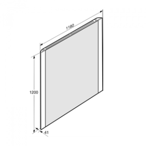 Armani Roca Island Зеркало 118x120см с верхней, нижней и боковой подсветкой, Maxiclean.