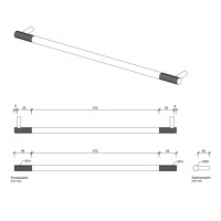 Decor Walther Club HTE60 Полотенцедержатель 60см, подвесной, цвет: золото