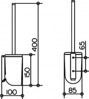 Ершик Keuco Elegance new 11664 с крышкой