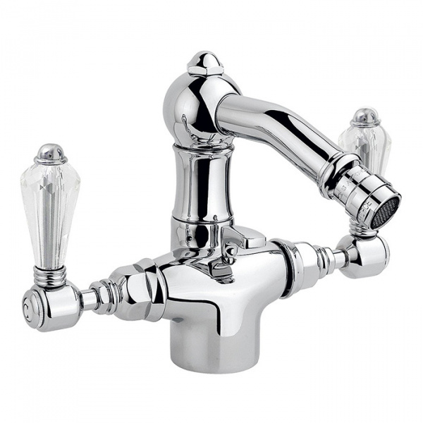 Nicolazzi Cristallo Liberty Смеситель для биде с поворотным изливом на 1 отверствие, излив: 127 мм, цвет: хром