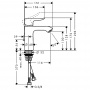 Hansgrohe Metris Смеситель для раковины с донным клапаном, цвет: хром