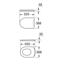 Armani Roca Island Сиденье для унитаза, микролифт, лакированное, цвет: off-white