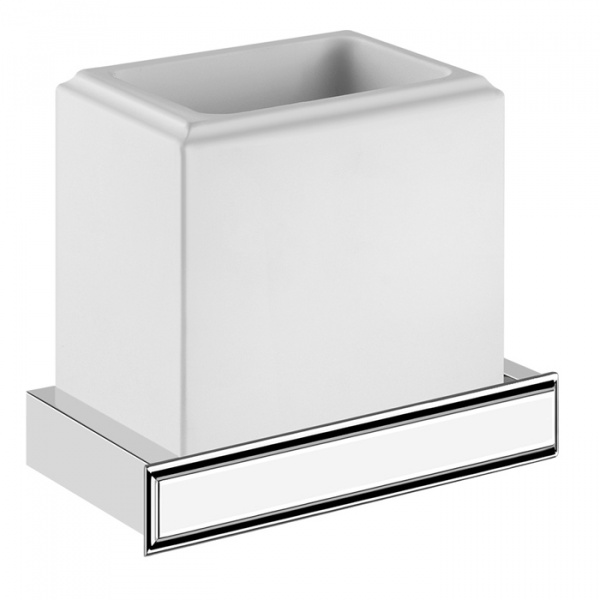 Gessi Eleganza Стакан подвесной, цвет: хром/белый