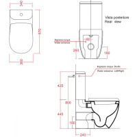 Artceram FILE 2.0  Унитаз моноблок, слив универсальный 37х67 см, цвет: белый, сиденье на выбор