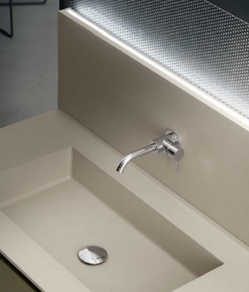 CERASA EDEN Комплект мебели подвесной 240см столешница с двумя интегрированными раковинами, стеновой панелью цвет SAND матовый. зеркало в раме, колонны подвесные. цвет: мебели RAL7002 оливково-серый