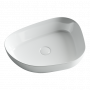 Умывальник чаша накладная ассиметричной формы Element 550*400*140мм Ceramica Nova белый CN5003
