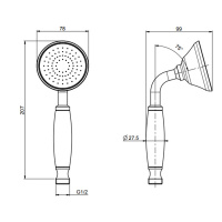 Carlo Frattini Wellness Ручной душ из латуни, цвет: хром