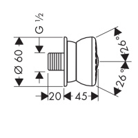 Hansgrohe RainSelect Боковая форсунка