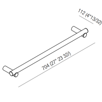 Agape Dot line Полотенцедержатель, 70см, подвесной, цвет: натуральный дуб