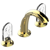 THG Naïade Смеситель для раковины, 3 отв., цвет: золото/прозрачный хрусталь