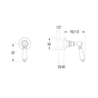Devon&Devon Black Dandy Запорный кран, цвет: золото