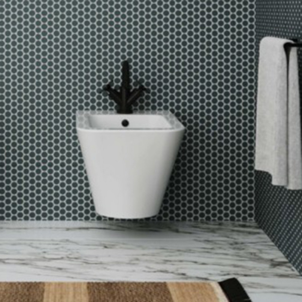 Azzurra Build Биде подвесное 55х36х32 см. с 1 отв. под смеситель , цвет: белый