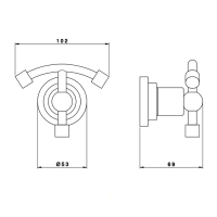 Nicolazzi Monte Croce Крючок подвесной, цвет: хром