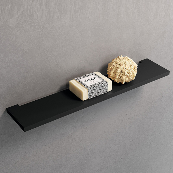 Novellini Kuadra Полка 30х9.7см., цвет: черный матовый