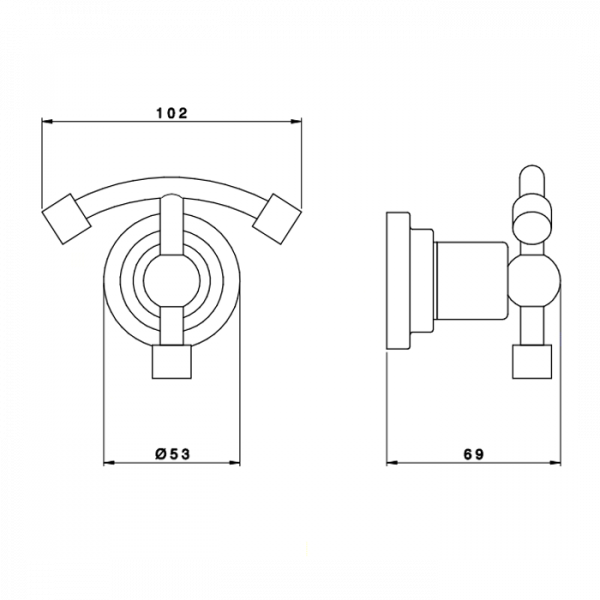 Nicolazzi Monte Croce Крючок подвесной, цвет: хром