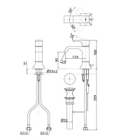 TOTO GC Смеситель для раковины на 1 отв,со сливным клапаном, цвет: хром