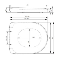 TOTO NC Сиденье для унитаза 38.7x47.1x6см, для унитазов CW761Y, CW762Y, CW763Y, цвет: белый