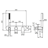 Fantini Mare Смеситель для душа, встраиваемый, цвет: хром