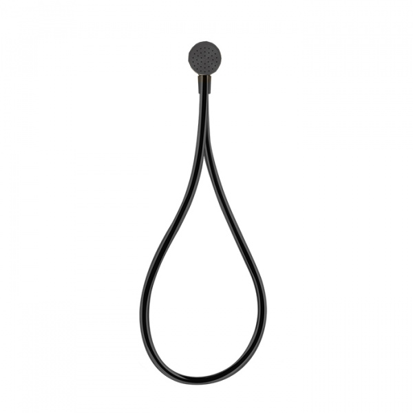 Gessi Hi-Fi Душевой магнитные комплект, состоящий из вывода воды, держателя, Darkflex шланга 1,50 м и лейки, цвет: Black Metal PVD