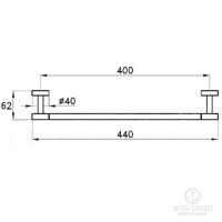 Stella Lucilla Полотенцедержатель подвесной 40 см 602/40 цвет: хром