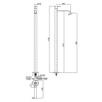 Antonio Lupi Bikappa Смеситель для раковины, напольный, на 1 отв., излив: 295мм, цвет: хром