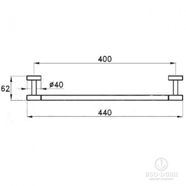 Stella Lucilla Полотенцедержатель подвесной 40 см 602/40 цвет: хром