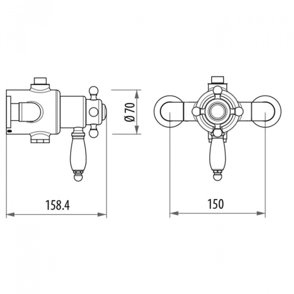 Gattoni PD Душевая колонка с термостатическим смесителем, верхним душем и лейкой, цвет: бронза