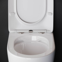 Напольный приставной унитаз Highlight Rimless Ceramica Nova белый CN1812