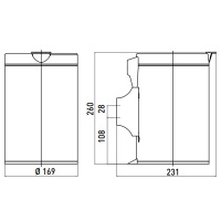 EMCO System2 Ведро для мусора с крышкой, 3 л., подвесная модель, круглая форма, цвет: хром