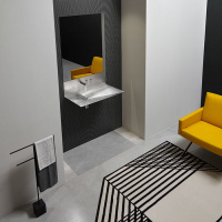 Antonio Lupi Lavandino Раковина 72х44.5х27.5 см, 3 отв., из нержавеющей стали, со смесителем и самотечным донным клапаном, цвет: Stainless steel 316/L