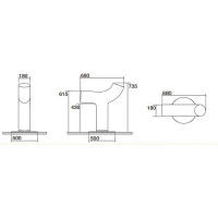 Kerasan Artwork Малый архитектурный декор для ванной: Стул на 1-ой ноге &quotCOW&quot, Цвет: белый