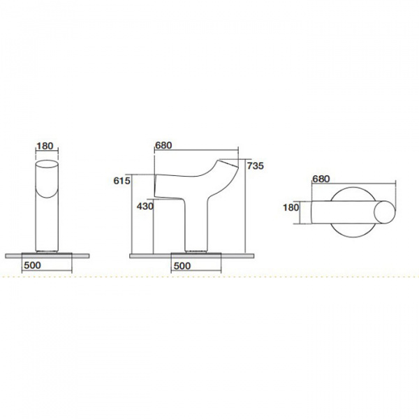 Kerasan Artwork Малый архитектурный декор для ванной: Стул на 1-ой ноге &quotCOW", Цвет: белый